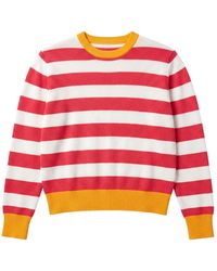 Brodie Cashmere - Mesh Stripe Crew - Lyst