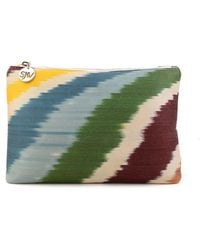 SJW BAGS LONDON - Aquila Ikat Clutch Bag - Lyst