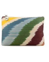 SJW BAGS LONDON - Aquila Ikat Clutch Bag - Lyst