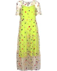 Lalipop Design - Fluorescent Dress With Flower Embroidered Tulle - Lyst