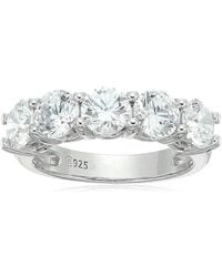 Diamonbliss - Round Cut 5.25Mm Prong Set Five Stones Ring - Lyst