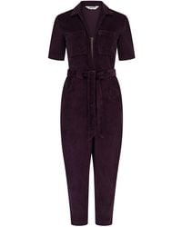 Sugarhill - Meredith Cord Boilersuit Dark Plum - Lyst