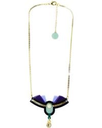 Gissa Bicalho - Acrylic Handmade Necklace Alamanda Aubergine - Lyst