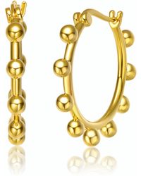 Genevive Jewelry - Rachel Glauber Colored Hoop Earrings - Lyst