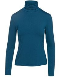 Conquista - Fitted Viscose Jersey Turtleneck Top - Lyst