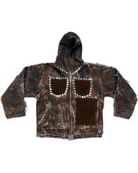 Zasta Studio - Shred Couture Studded Denim Jacket With Hoodie - Lyst
