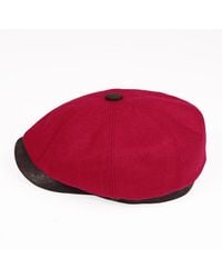 Dasmarca Hats - Eden Wool Newsboy Bakerboy Peaky Cap With Leather Visor Peak - Lyst