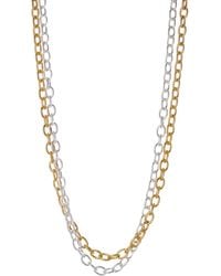Argento Vivo - The Two Tone Oval Chain Necklace - Lyst