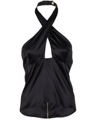 Zetaye - Avery Silk Halter Top - Lyst