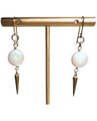 Rachel Nathan - Classic Hook & Pearl Coin Earrings - Lyst