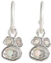 Claire Hill Designs - Opal Lichen Hoop Earrings - Lyst