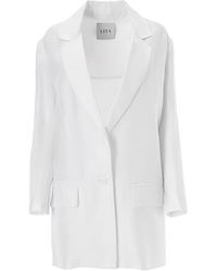 Lita Couture - Oversized Suit Blazer In Linen - Lyst