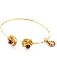 Unaloe - Vermeil Open Bracelet With Ruby – Passionate Italian Handmade Jewelry - Lyst