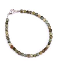 Mineralgems•Studio - Jasper Bracelet With Epidote Inclusions - Lyst