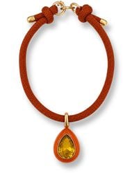 Michael Nash Jewelry - Lena Resin And Topaz Crystal Pear Drop Necklace - Lyst