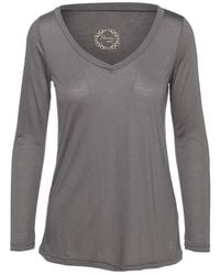 Conquista - Dark V Neck Top By Swl - Lyst