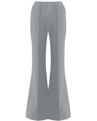 Solgo Atelier - Jessica Fit And Flare Crepe Pant With Pintuck Detail - Lyst