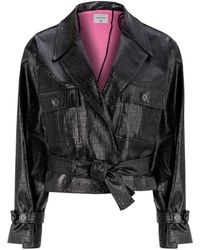 NAZLI CEREN - Callie Croc-Effect Jacket - Lyst