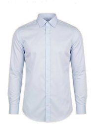 Ron Tomson - Pure Cotton Classic Collar Sateen Dress Shirt - Lyst