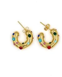 Superdivajewellery - Pearl Gemstone Earrings - Lyst