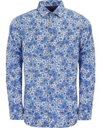 lords of harlech - Nicoli Dense Floral Cotton Shirt - Lyst