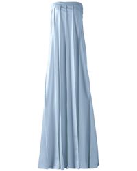 Kargede - Pleated Leather Maxi Dress – Strapless Designer Evening Gown - Lyst
