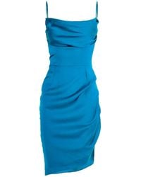 AVENUE No.29 - Midi Slip Dress With Side Gathering - Lyst