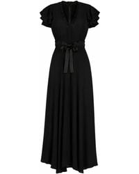 Rose & Nancy - Chloe Lace Detail Tie Waist Maxi Dress - Lyst