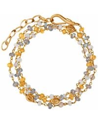 Karma and Luck - Citrine Labradorite Moonstone Wrap Bracelet – Abundance & Energy Gemstone Jewelry – Divine Happiness - Lyst