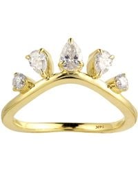 Artisan - 14K Pear Cut Diamond Crown Ring - Lyst