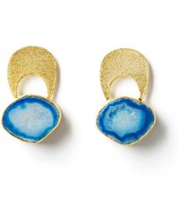 YAA YAA LONDON - Quietly Confident Agate Crystal Earrings - Lyst