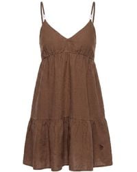 Maison Tangerine - Linen Dress Tobacco For - Lyst