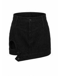 Gao Republic - Mini Skirt Cut-Out Denim - Lyst
