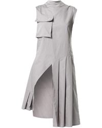 Metamorph - Sleeveless Pleated Tunic With Front Pocket - Lyst