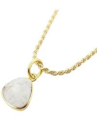 Harfi - Statement Vermeil Plated Moonstone June Birthstone Crystal Rope Necklace - Lyst