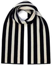 INGMARSON - Stripes Wool & Cashmere Scarf Black - Lyst