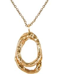 De Roms - Molten Irregular Hoops Two Together Necklace - Lyst
