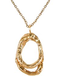 De Roms - Molten Irregular Hoops Two Together Necklace - Lyst
