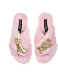 Laines London - Classic Laines Slippers With Wedding Heel & Mrs Brooches - Lyst