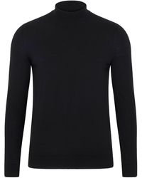 Paul James Knitwear - Superfine Riccardo Merino Silk Mock Turtle Neck Jumper - Lyst