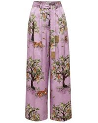 Ashaki - Lilac Shanti Tiger Pleat Pant - Lyst