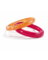 Hye Jane Jewelry - Raspberry Tortoise Resin Bangle Set - Lyst