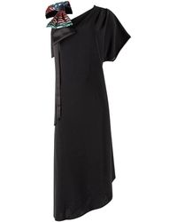 Monessa Joan - One Shoulder Dress With Detachable Sequin Bow - Lyst