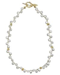 Farra - Flower Petals Freshwater Pearls Necklace - Lyst