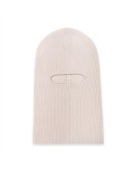 Paul James Knitwear - Neutrals Merino Cashmere Aurelius Fisherman Rib Balaclava - Lyst