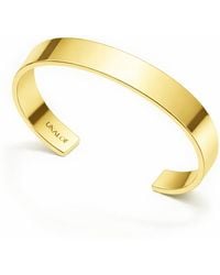 Unaloe - Wide Band Open Cuff Bracelet For – Plated Handmade Italian Jewelry - Lyst