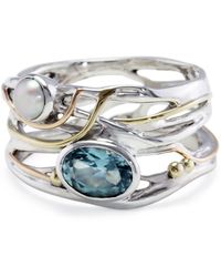 Isla Silver - Topaz & Freshwater Pearl Statement Ring - Lyst