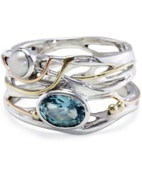 Isla Silver - Topaz & Freshwater Pearl Statement Ring - Lyst
