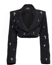 Vazaf - Saint Cropped Blazer - Lyst