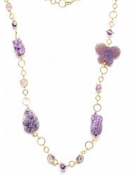 Way to Chic - Amethyst & Agate Chain Necklace - Lyst